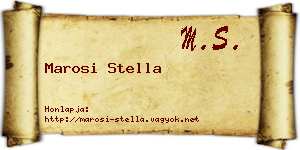 Marosi Stella névjegykártya